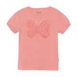 Brands4Kids/Minymo - Donkerroze T-shirt met vlinder