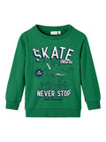 Name it - Groene sweater met een dino