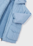 Mayoral - Lichtblauwe omkeerbare winterjas