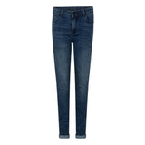 Indian Blue Jeans - Donkerblauwe skinny jeans