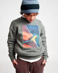 American Outfitters - Oudgroene sweater met skateboard