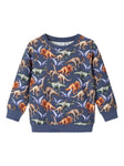 Name it - Blauwe sweater met dino's