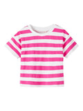 Name it - Roze/wit gestreepte T-shirt