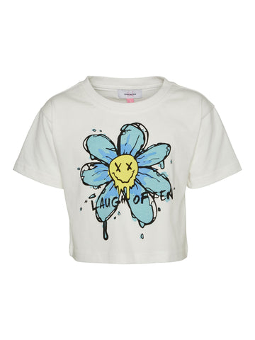 Name it - Crop T-shirt met bloem